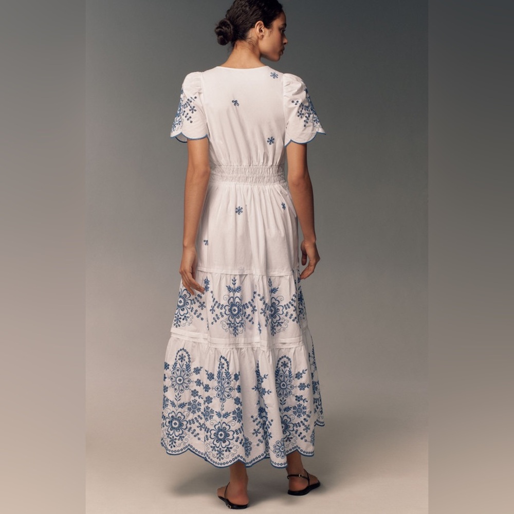 NWOT Anthropologie The Somerset Maxi Dress Eyelet Edition M - Picture 2 of 8
